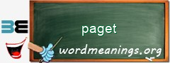 WordMeaning blackboard for paget